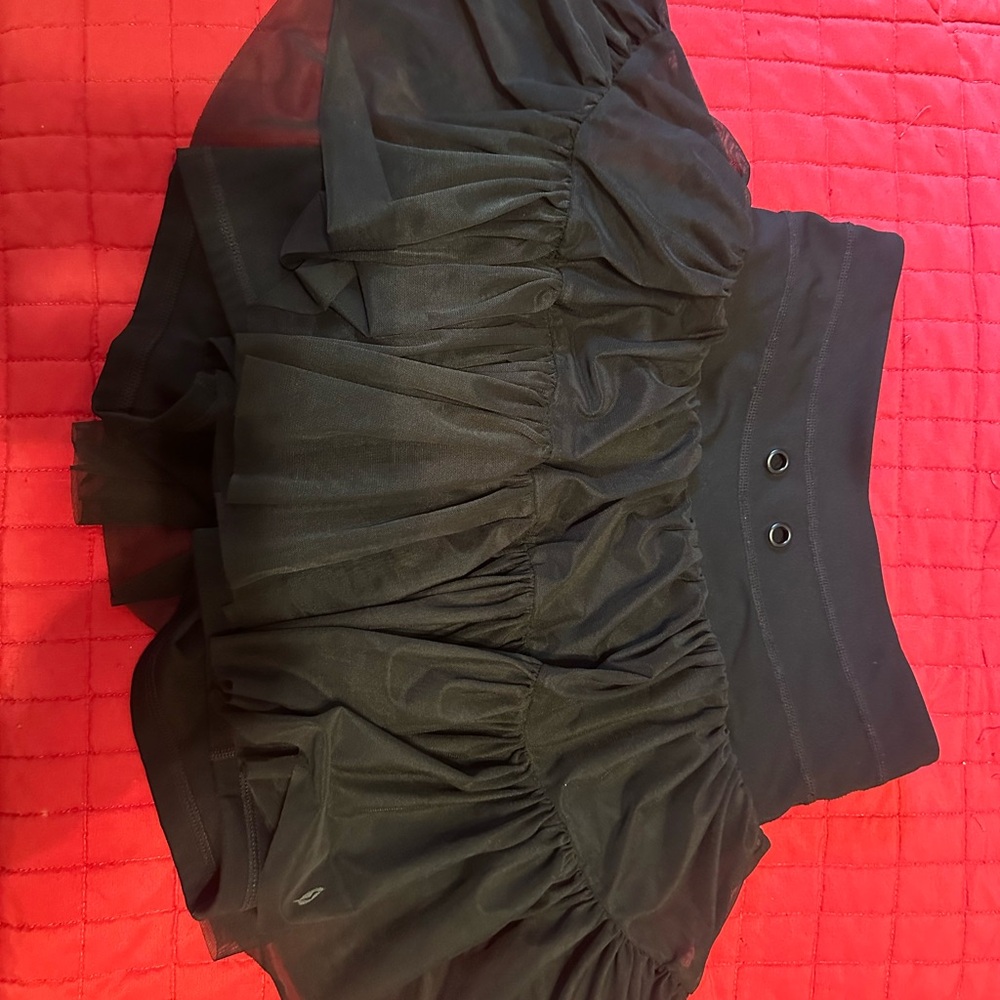 POPFLEX Elegant Black Mesh Skort - Picture 5 of 7